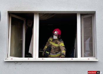 Pożar w mieszkaniu przy ulicy Szkolnej w Sępólnie Krajeńskim