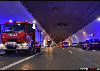 Strażackie ćwiczenia pk. „Tunel S7” [FOTO]