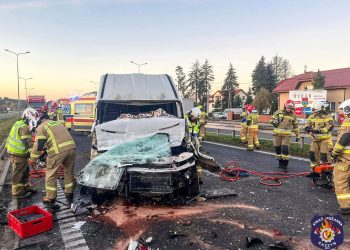 Wypadek na ‘siódemce’ w miejscowości Sękocin-Las.