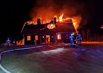 Pożar budynku mieszkalnego w miejscowości Brajniki