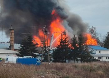 Pożar warsztatu samochodowego w Drezdenku