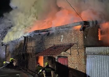 Pożar budynku mieszkalnego w Szembruku