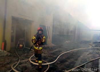 Pożar w Jaśle. Spłonęło archiwum jednej z firm