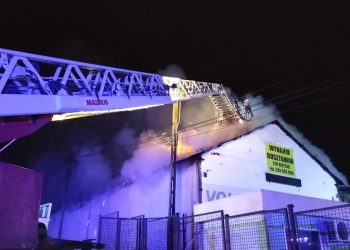 Pożar hali magazynowej w Zielonej Górze