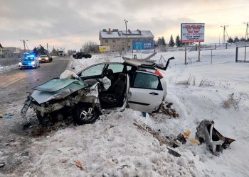 Wypadek na trasie Kętrzyn-Mrągowo. Jedna osoba została ranna