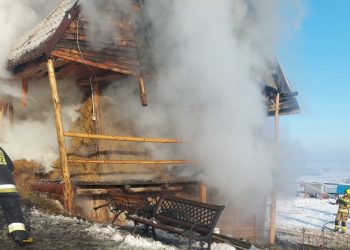 Pożar w Lutomi Górnej. Spłonął dom jednorodzinny