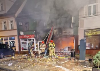 Żary: Pożar sklepu w centrum miasta