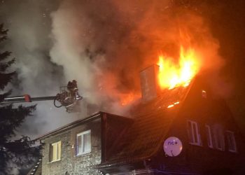 Pożar budynku mieszkalnego w Gdańsku