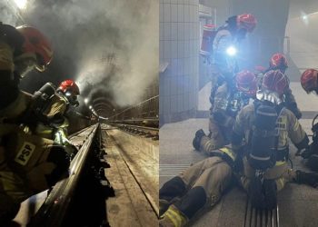 Nocne ćwiczenia podchorążych SGSP w metrze