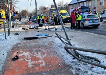 Wypadek w Słupsku. Cztery osoby poszkodowane