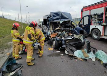 Wypadek drogowy na ulicy Mełgiewskiej w Lublinie