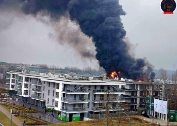 Warszawa: Pożar na budowie osiedla na Kabatach