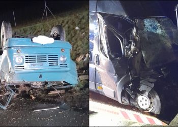 Wypadek na autostradzie A4. Dachował żuk