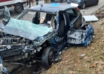 Wypadek z udziałem autobusu w Sobótce