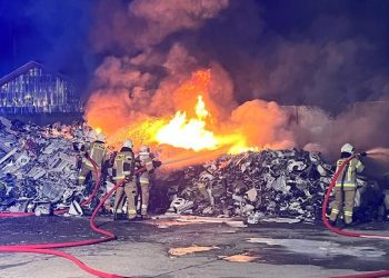 Pożar na składowisku odpadów w Bolęcinie