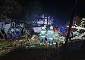 Pożar budynku w miejscowość Grochowice
