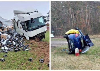 Wypadek na ‘szóstce’ w Runowie. Nie żyje kierująca