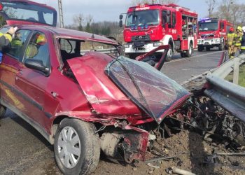 Pieniężno: Wypadek na skrzyżowaniu. Jedna osoba ranna