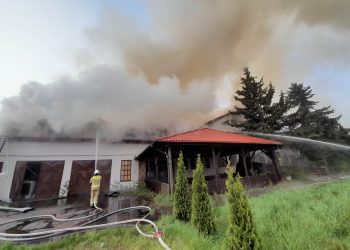 Pożar dawnego hotelu w Szydłowcu.