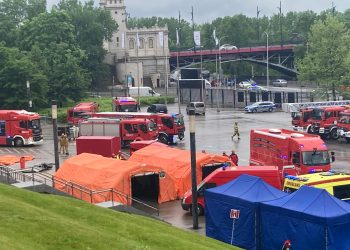 Służby ćwiczyły na Stadionie Narodowym w Warszawie