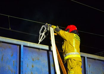 Witaszyce: Pożar węgla w wagonie kolejowym
