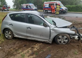 Śmiertelny wypadek na DW163. Ranne dzieci