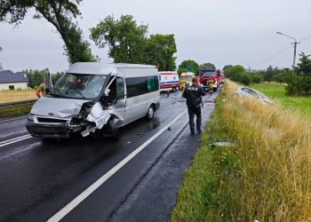 Wypadek na DK43. Dziesięć osób poszkodowanych