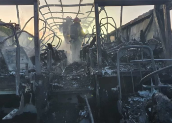 Pożar autokaru na A4 pod Krakowem