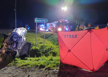 Tragiczny wypadek koło Zduńskiej Woli. Nie żyją dwie osoby