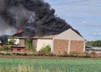 Pożar budynku gospodarczego w Jaksicach