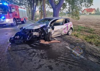Wypadek na DW224. Wezwano śmigłowiec LPR