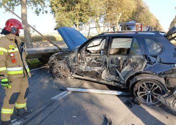 Wypadek z udziałem czterech samochodów na DK63