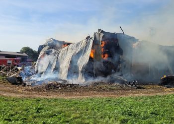 Pożar stodoły w miejscowości Kitnowo