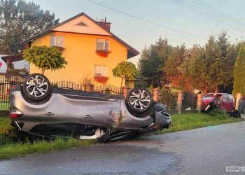 Wietrzno: Dachował mając 2,5 promila