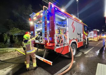 Pożar budynku mieszkalnego w Nowym Dworze Mazowieckim