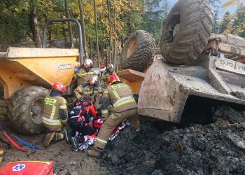Wypadek na budowie. Wezwano śmigłowiec TOPR-u