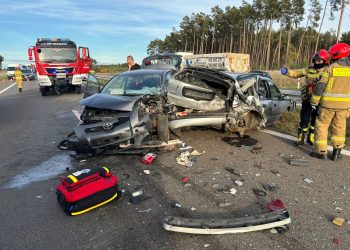 Zderzenie czterech pojazdów na trasie S3