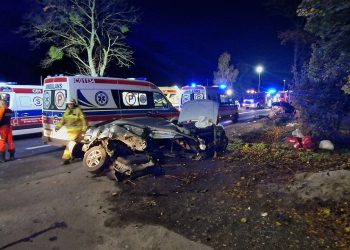 Wypadek na DK15. Wezwano dwa śmigłowce LPR