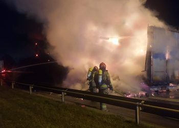 Pożar naczepy na obwodnicy Bolesławca