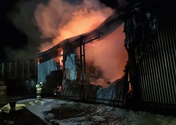 Pożar suszarni drewna w Bielsku-Białej