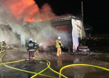 Pożar warsztatu stolarskiego w Zawoi