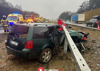 Śmiertelny wypadek na A4 w stronę Krakowa