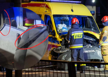 Wypadek z udziałem ambulansu. Ratownicy nie mieli zapiętych pasów