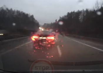 Obwodnica Trójmiasta. ‘Szeryf’ doprowadził do wypadku [WIDEO]