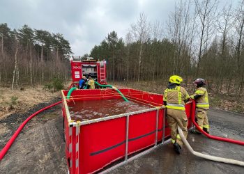 Ćwiczenia Kompanii Gaśniczej WOO „Zielona Góra”