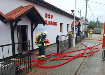 Nielbark. Pożar w świetlicy, w której jest remiza OSP