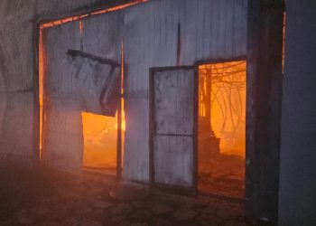 Pożar hali magazynowej w Kętach