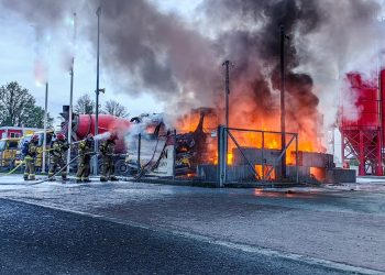 Płonące pompogruszki w Skierniewicach