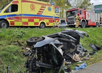 Wypadek pod Grudziądzem. Dwie osoby ranne