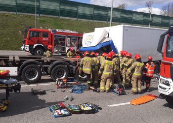 Zderzenie ciężarówek na obwodnicy Trójmiasta